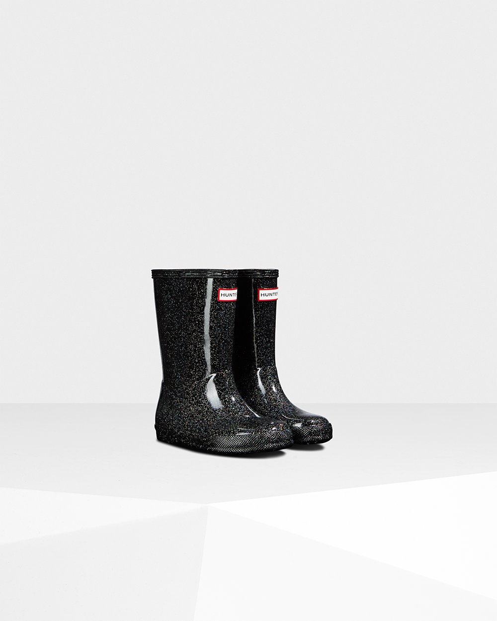 Kids Rain Boots - Hunter Original First Classic Starcloud (38ELAWIOU) - Black Multicolor